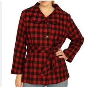 Pendleton EUC Size 6 Vintage Buffalo Plaid Virgin Wool Jacket